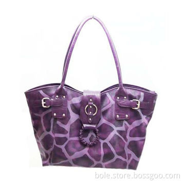 PVC Handbag with Nice Printing Design, Various Sizes and Colors Available